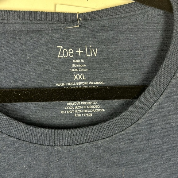 USA AMERICAN ORIGINAL T SHIRT NWT SZ XXL by ZOE & LIV red white blue and navy - Picture 2 of 6